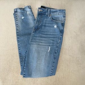 Kendall + Kylie Kontour High Rise Light Wash Jeans